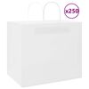 vidaXL Sacchetti di Carta 250 pz con Manici Bianchi 32x22x28 cm