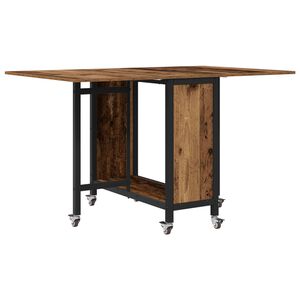 vidaXL Tavolo da pranzo pieghevole con ruote 130 x 80 x 76,5 cm