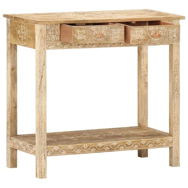 vidaXL Tavolo Consolle 80x35x74 cm in Legno Massello di Mango