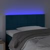 vidaXL Testiera a LED Blu Scuro 100x5x78/88 cm in Velluto