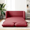 vidaXL Divano Letto da Terra 2 in 1 Rosso Vino 112x174x55cm Similpelle