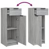 vidaXL Set Mobili da Bagno 4 pz Grigio Sonoma in Legno Multistrato