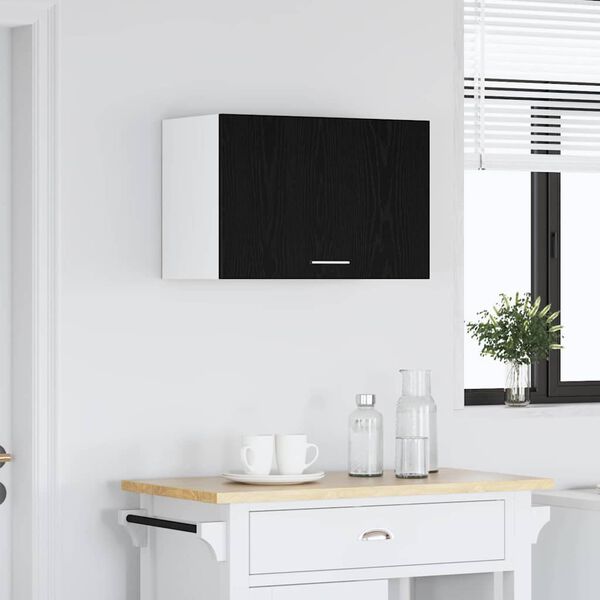 vidaXL Armadio pensile Lyon Rovere Nero 60 x 31 x 40 cm