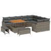 vidaXL Set Divano da Giardino 12 pcs Grigio polyrattan