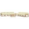 vidaXL Set di divani da esterno 9 pcs Bianco e Crema 79 x 79 x 37 cm