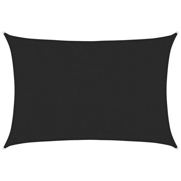 vidaXL Vela Parasole 160 g/m² Nera 3,5x5 m in HDPE