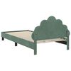 vidaXL Struttura letto bambini con testata Verde Mare 80 x 200 cm