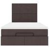 vidaXL Struttura Letto Pouf con Materasso 80x200 cm in Tessuto