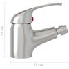vidaXL Rubinetto Miscelatore per Bid&egrave; Argento 13x12 cm