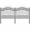 vidaXL Recinzione da Giardino KAMPEN con Punta a Lancia Nera 240x100cm