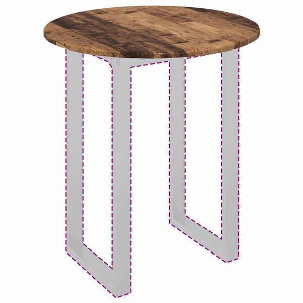 vidaXL Piano del tavolo Legno vecchio 60 x 60 x 1,5 cm