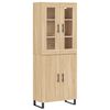 vidaXL Credenza Rovere Sonoma 69,5x34x180 cm in Legno Multistrato