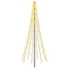 vidaXL Albero di Natale LED 235 cm 1000 LED Bianco caldo Acciaio Nero
