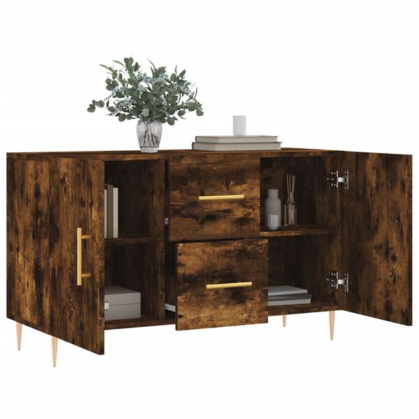 vidaXL Credenza Rovere Fumo 100x36x60 cm in Legno Multistrato
