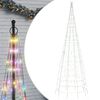 vidaXL Albero di Natale a LED su Pennone 550 LED Colorato 300 cm