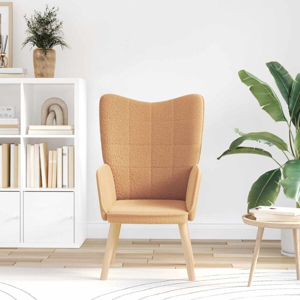 vidaXL poltrona Beige 62 x 67 x 95,5 cm Tessuto Sherpa