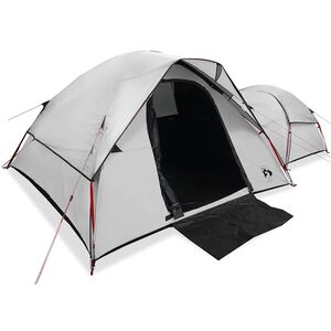 vidaXL Tenda Campeggio 5 Persone Bianca Tessuto Oscurante Impermeabile