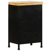 vidaXL Credenza 47x35x76 cm in Legno di Mango Grezzo