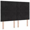 vidaXL Testiera Nero 144 cm Velluto