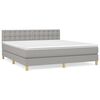 vidaXL Giroletto a Molle con Materasso Grigio Chiaro180x200 cm Tessuto