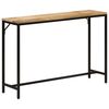 vidaXL Tavolo Consolle 110x30x75cm Legno Massello Mango Grezzo e Ferro