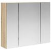 vidaXL Mobiletto per specchio da bagno Rovere Sonoma 60 x 14,5 x 50 cm