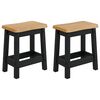 VidaXL Sgabello da bar EKAI 2 pcs Nero 40 x 29 x 45,5 cm