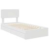 vidaXL Letto con Contenitore Bianco 90 x 200 cm Legno multistrato