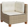 vidaXL Set Divani da Giardino 7 pz con Cuscini Beige in Polyrattan