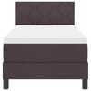 vidaXL Letto a molle con materasso Marrone Scuro 80 x 200 cm Tessuto
