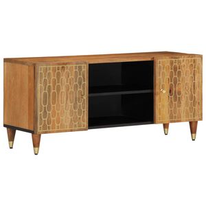 vidaXL Mobile Porta TV 105x33x46cm in Legno Massello di Mango