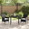 vidaXL Set da Pranzo per Giardino con cuscino 3 pcs Grigio polyrattan