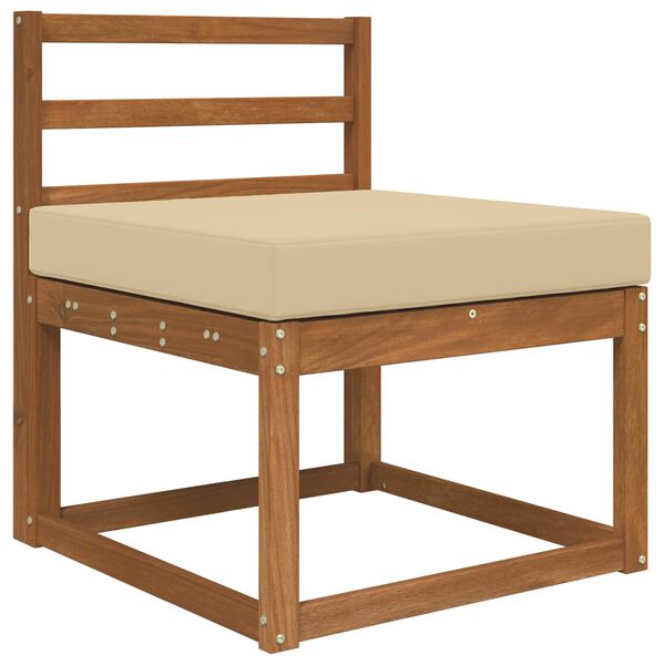 vidaXL Cuscino per divano da esterno Beige 60 x 60 x 8 cm Poliestere