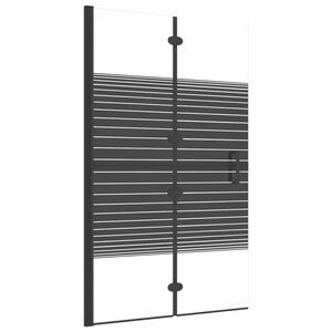 vidaXL Pannello Doccia Pieghevole in ESG 80x140 cm Nero