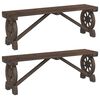 vidaXL Panche da Giardino 2 pz in Legno Massello di Abete