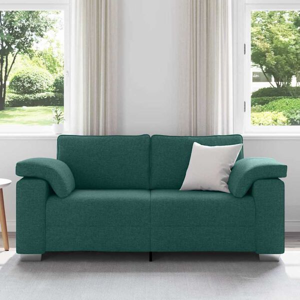 vidaXL Divano Verde Scuro 180 x 77 x 82 cm Tessuto