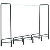 vidaXL Rastrelliera per Legna da Ardere Antracite 240x35x120cm Acciaio