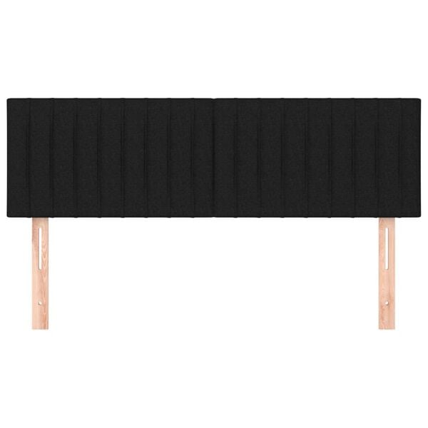 vidaXL Testiere 2 pz Nere72x5x78/88 cm in Tessuto