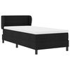 vidaXL Letto a molle con materasso Nero 90 x 200 cm Tessuto