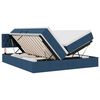 vidaXL Letto con Contenitore Blu 200 x 200 cm Pelle Sintetica