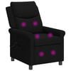 vidaXL Poltrona massaggiante reclinabile Nero 69 x 93 x 102 cm Tessuto