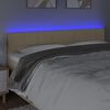 vidaXL Testiera a LED Crema 180x5x78/88 cm in Tessuto