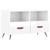 vidaXL Mobile Porta TV Bianco Lucido 80x36x50 cm in Legno Multistrato