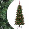vidaXL Albero di Natale artificiale con palline 120 cm 150 LED