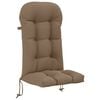 vidaXL Cuscino per sedia Adirondack PUTTEN 100% Poliestere Tortora