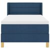 vidaXL Letto a molle con materasso Blu 190 x 90 cm Tessuto