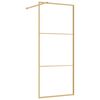 vidaXL Parete Doccia Walk-in Oro 80 x 195 cm Vetro e Alluminio