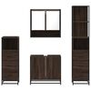 vidaXL Set Mobili da Bagno 4 pz Rovere Marrone in Legno Multistrato