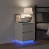 vidaXL Armadio da Notte con cassetto 2 pcs Bianco 39 x 34,5 x 50 cm