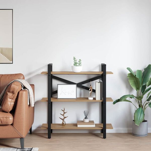 vidaXL Libreria Rovere artigianale 100 x 33,5 x 102 cm